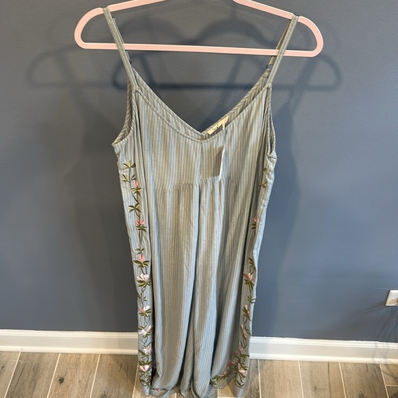 NWT Anthropologie Floreat Lily Floral Embroidered Wide Leg Jumpsuit - Picture 5 of 7